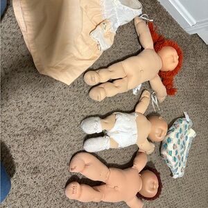 Adorable Plush Doll Set with Red and Brown Hair